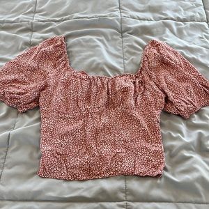 Blush floral crop top